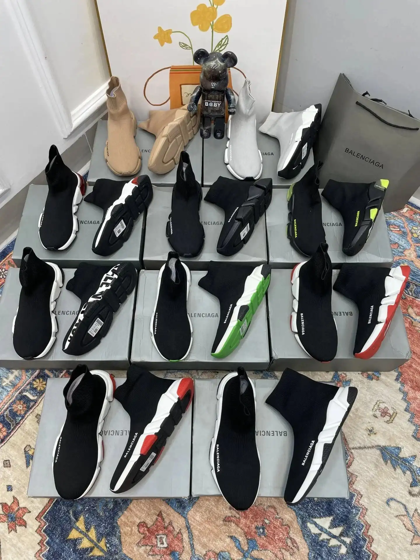 Balenciaga Speed Trainer Sneakers, footwear streetwear