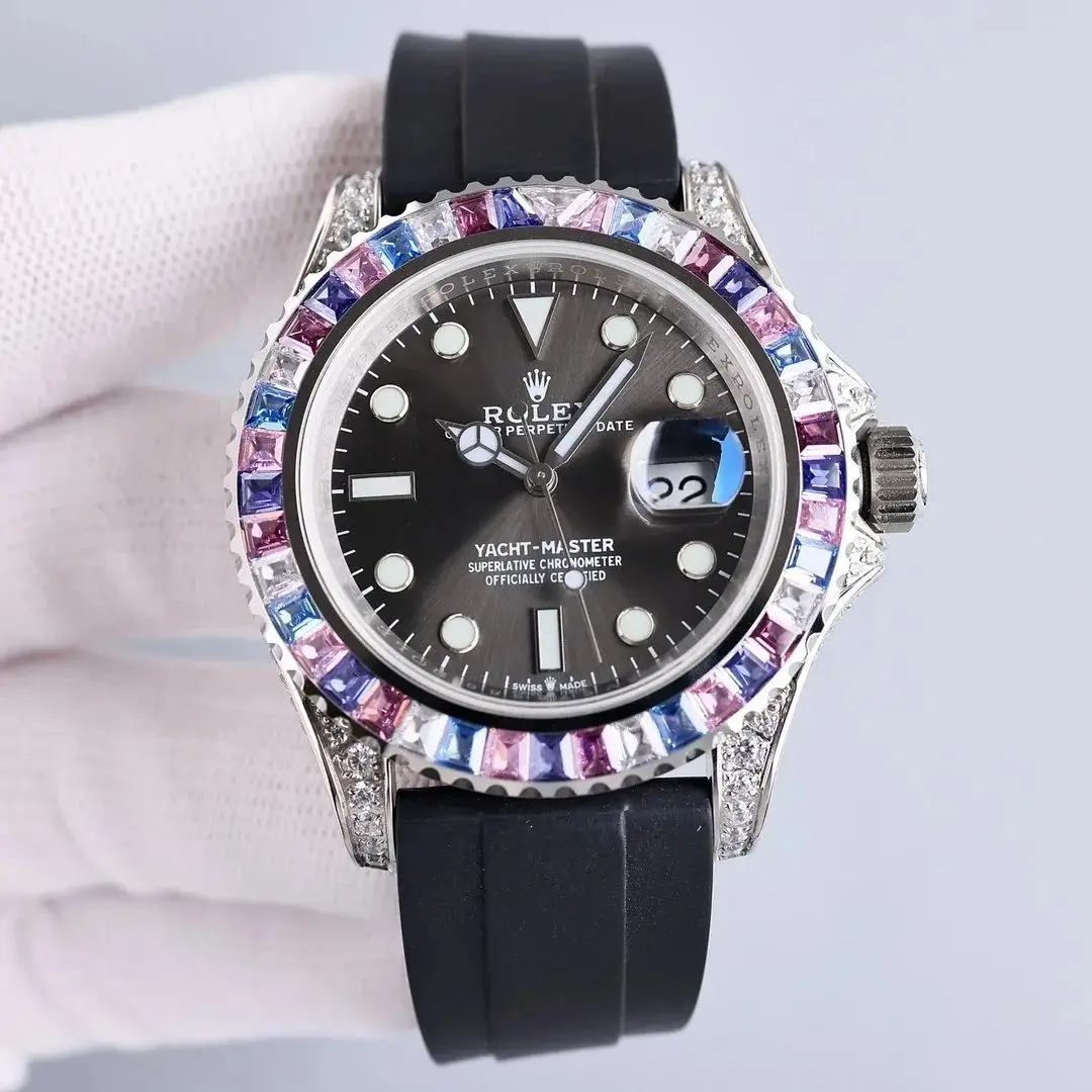 Rolex diamond mechanical watch, watch streetwear