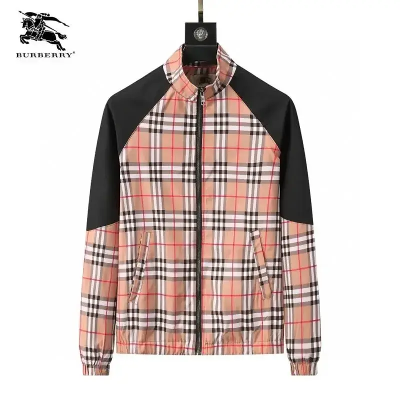 Burberry Checkered-Sleeve Jacket, jacket streetwear
