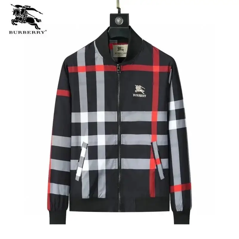 Burberry Checkered-Sleeve Jacket 4