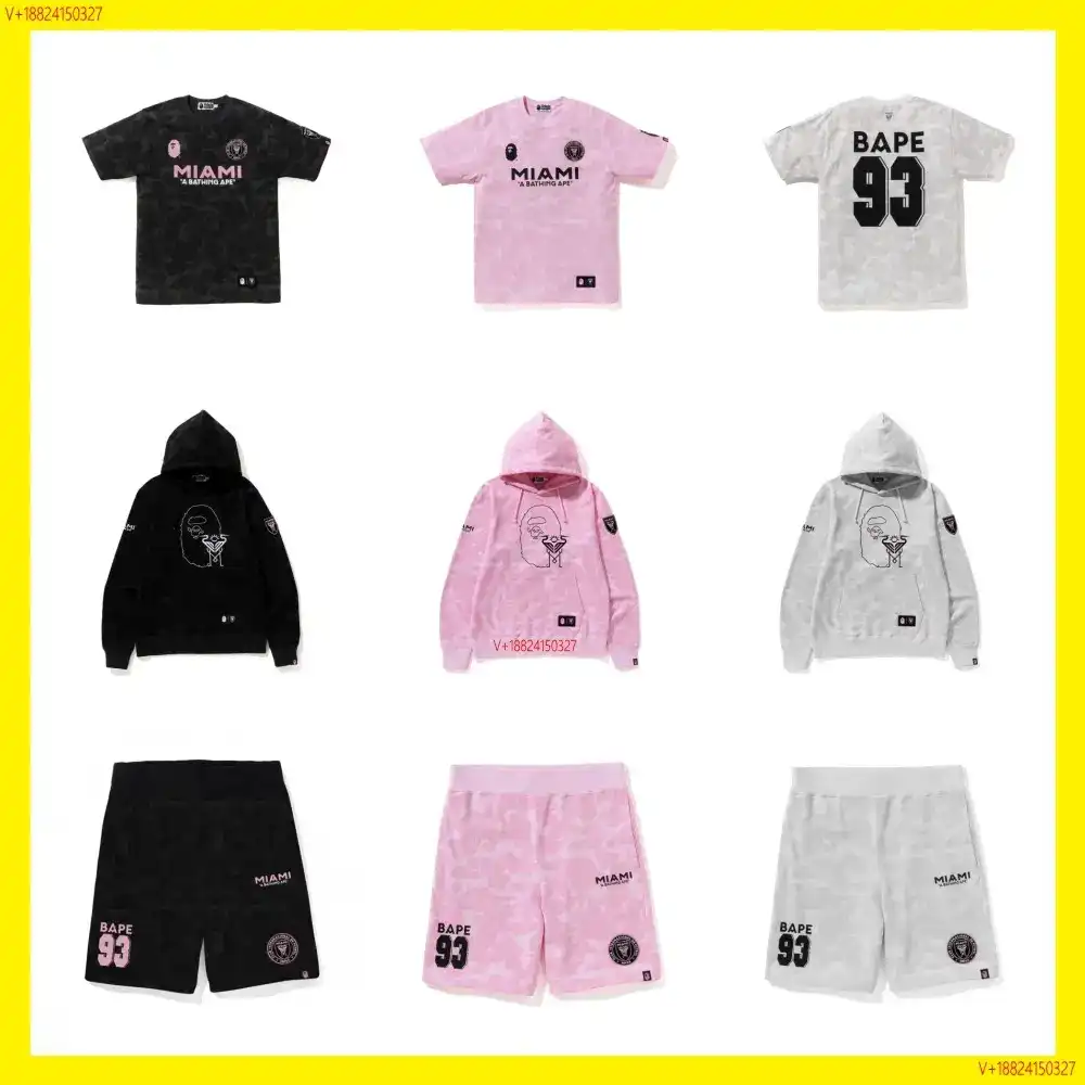 BAPE Miami 93 T-Shirt/Hoodie/Shorts Set, hoodie streetwear