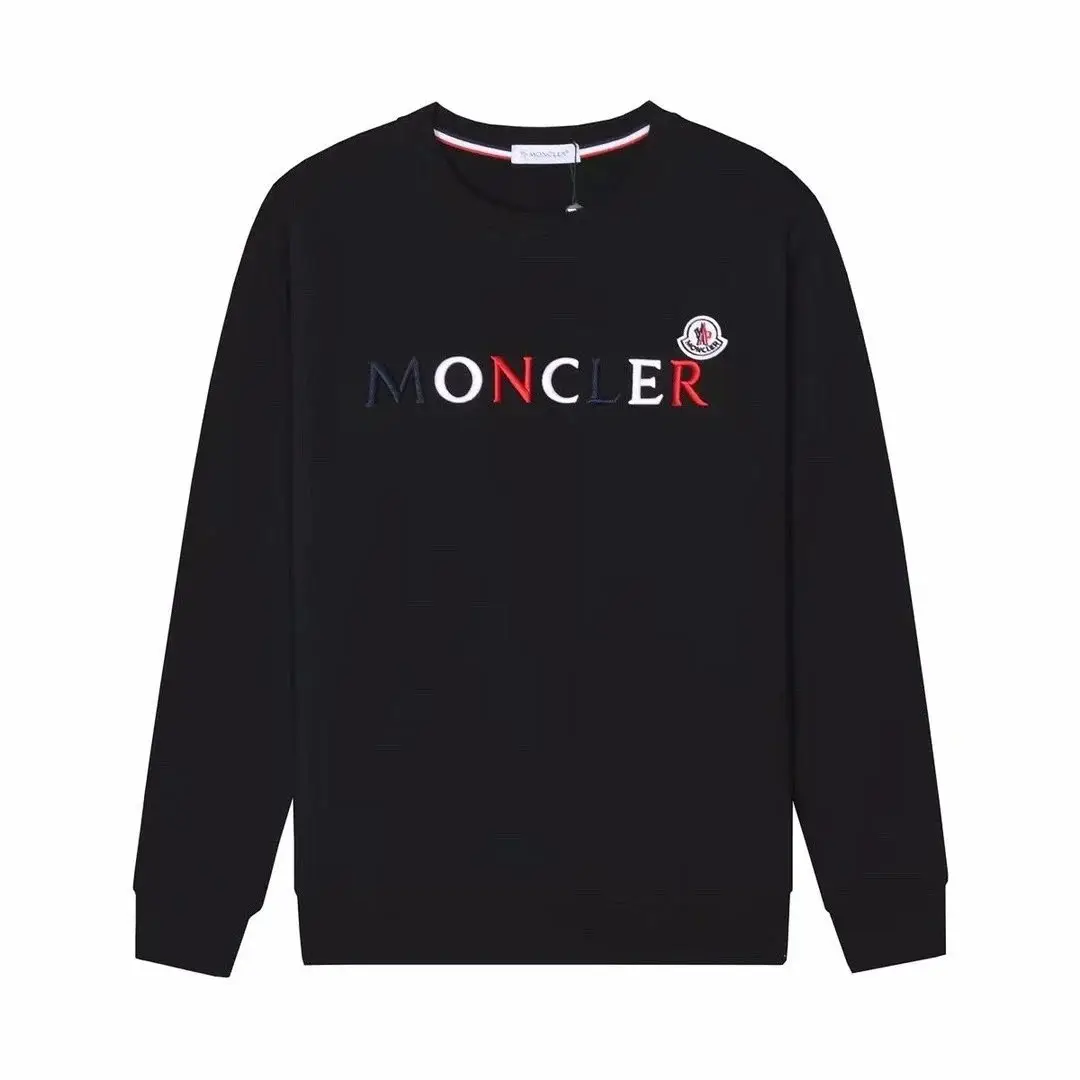Moncler Embroidered Logo Sweatshirt - Black, sweater streetwear