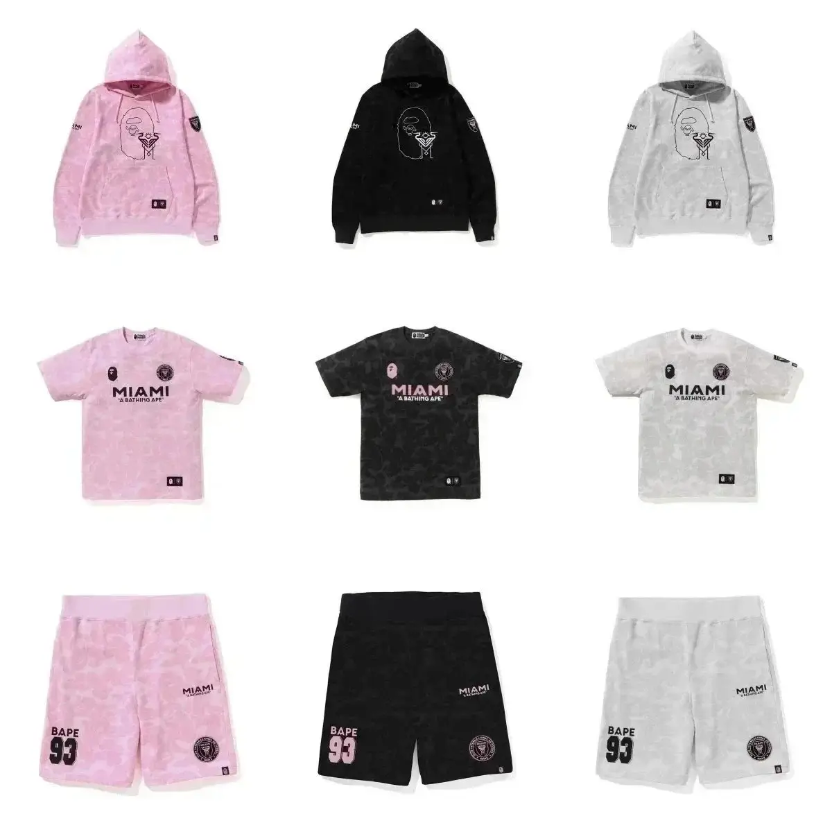BAPE Miami Camo Hoodies/T-Shirts/Shorts, hoodie streetwear