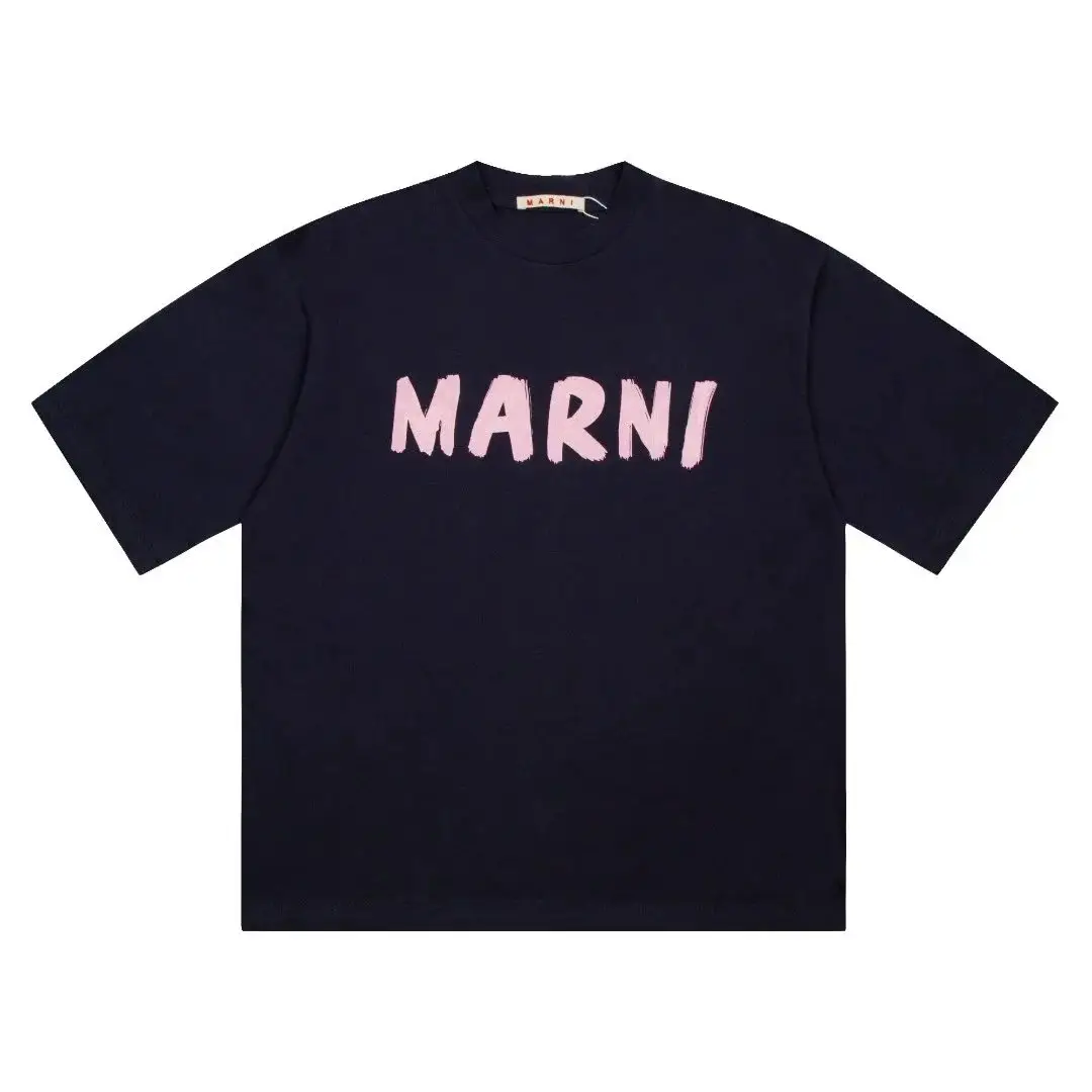 Marni White T-Shirt with Orange Logo Print 3