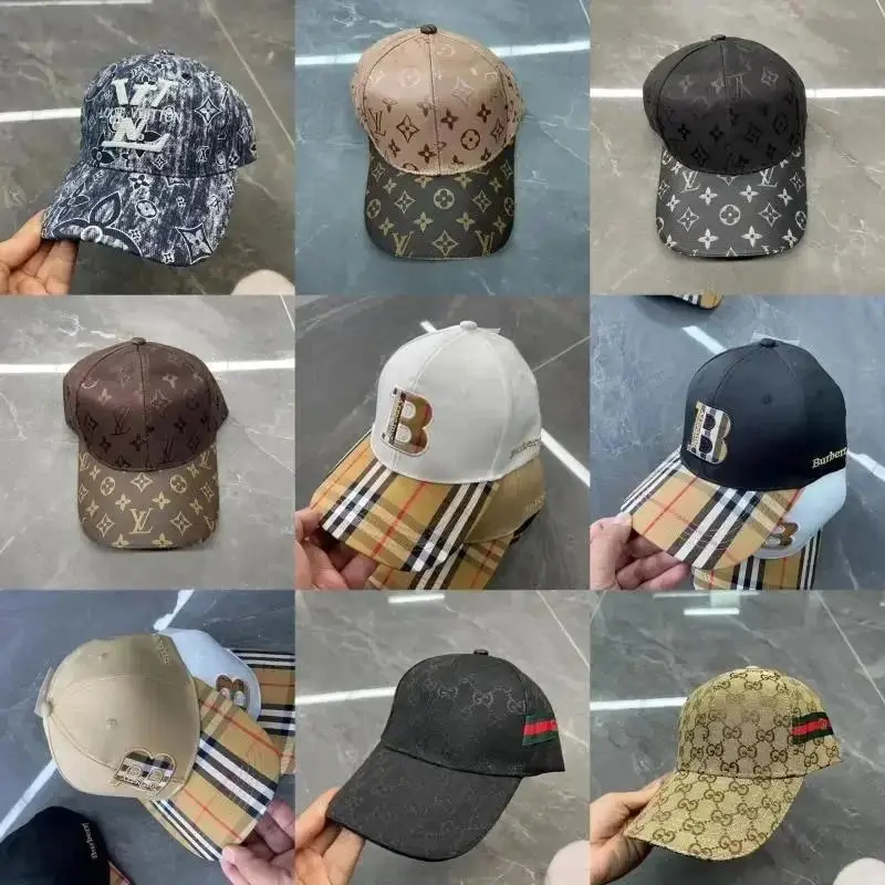 Burberry Check & Louis Vuitton Monogram Baseball Caps