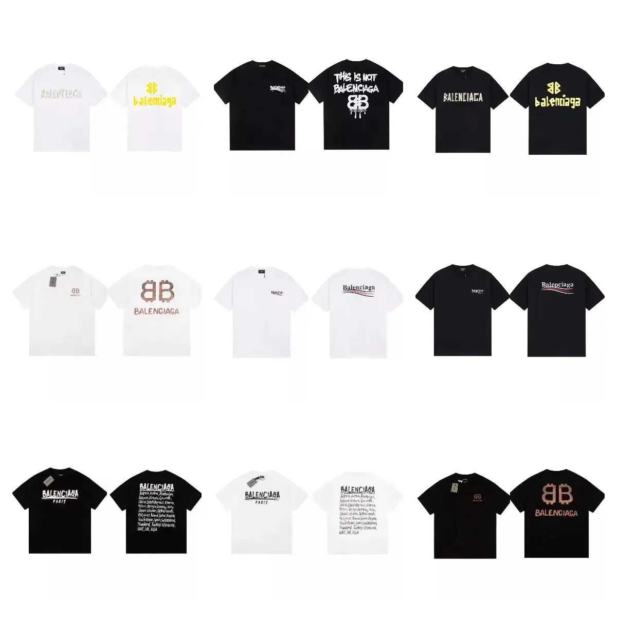 Balenciaga Logo Print T-Shirts, tee streetwear
