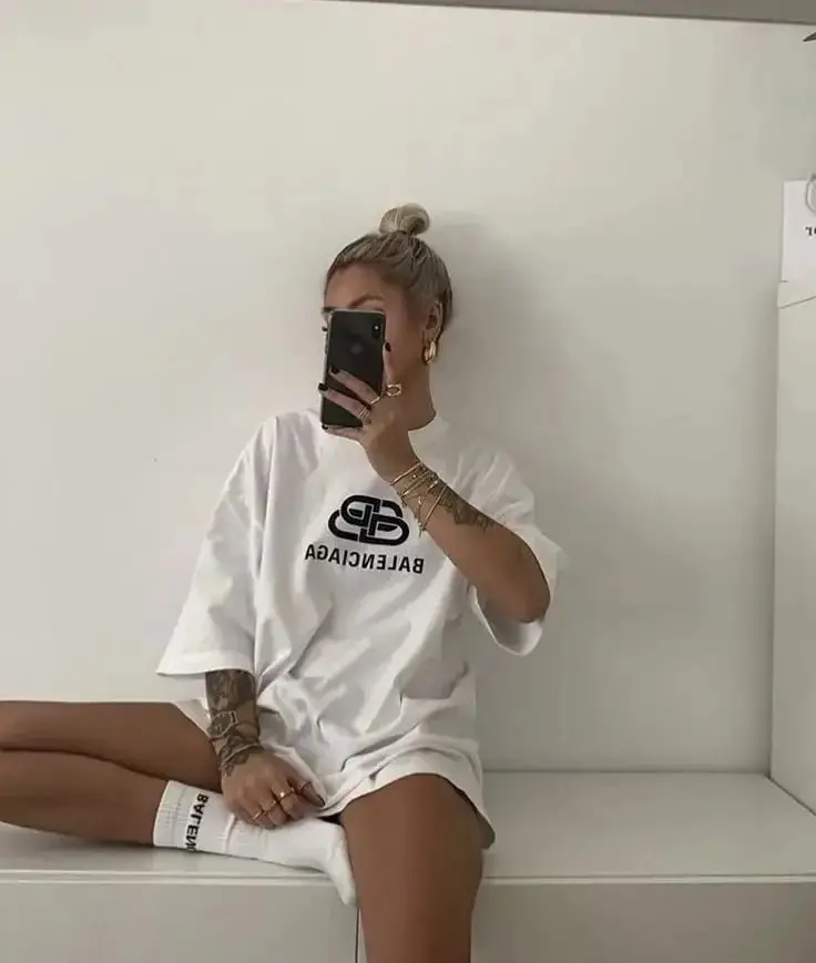 Balenciaga Logo Print T-Shirts 3