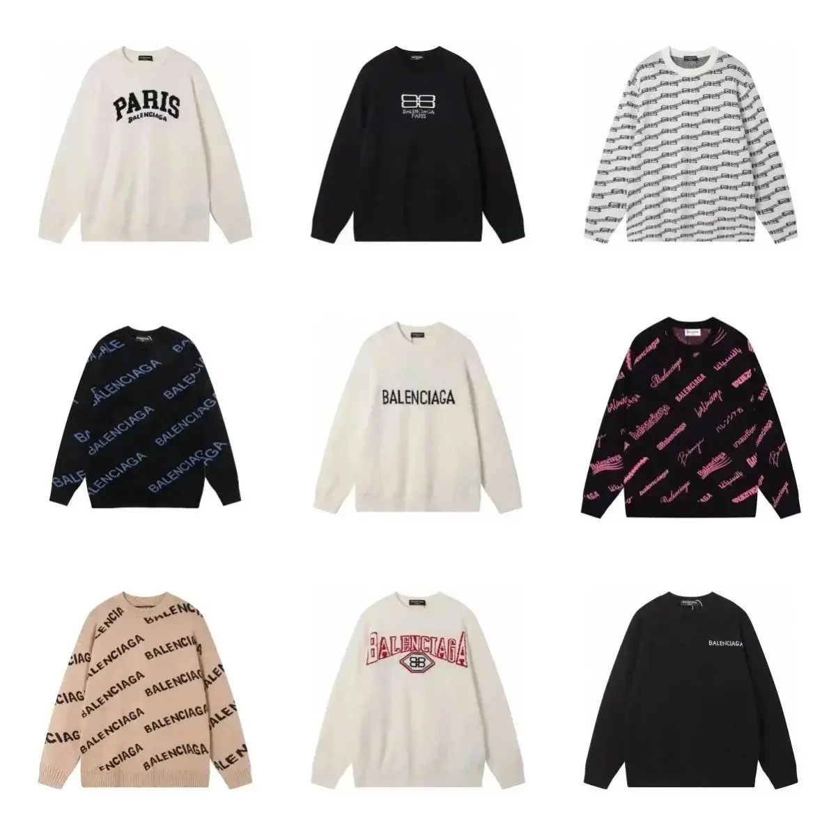 Balenciaga Logo Print Sweaters 2