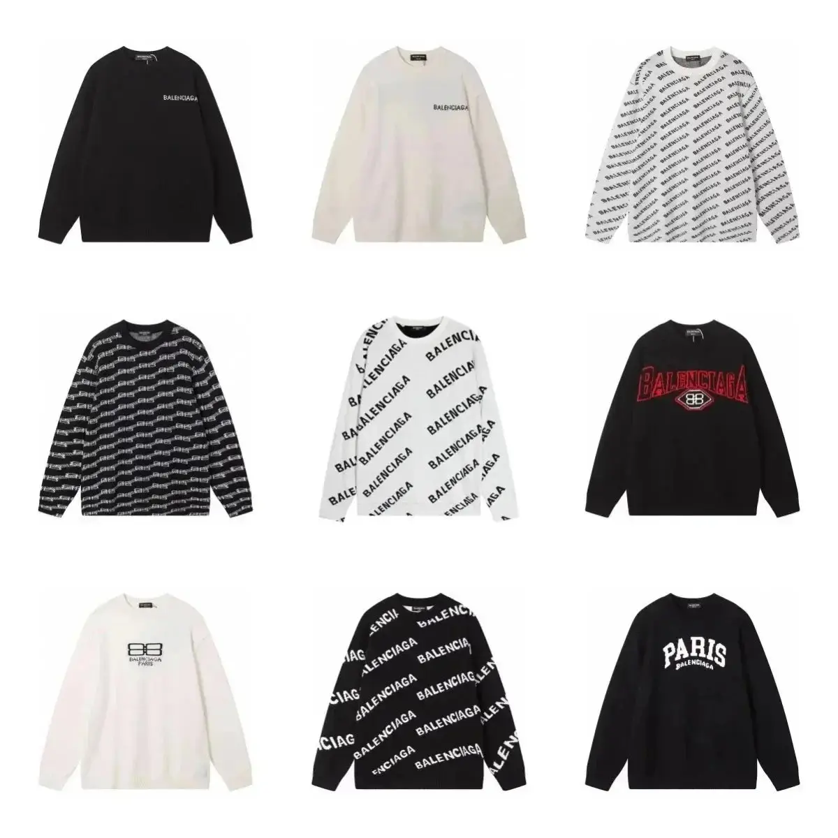 Balenciaga Logo Print Sweaters 3
