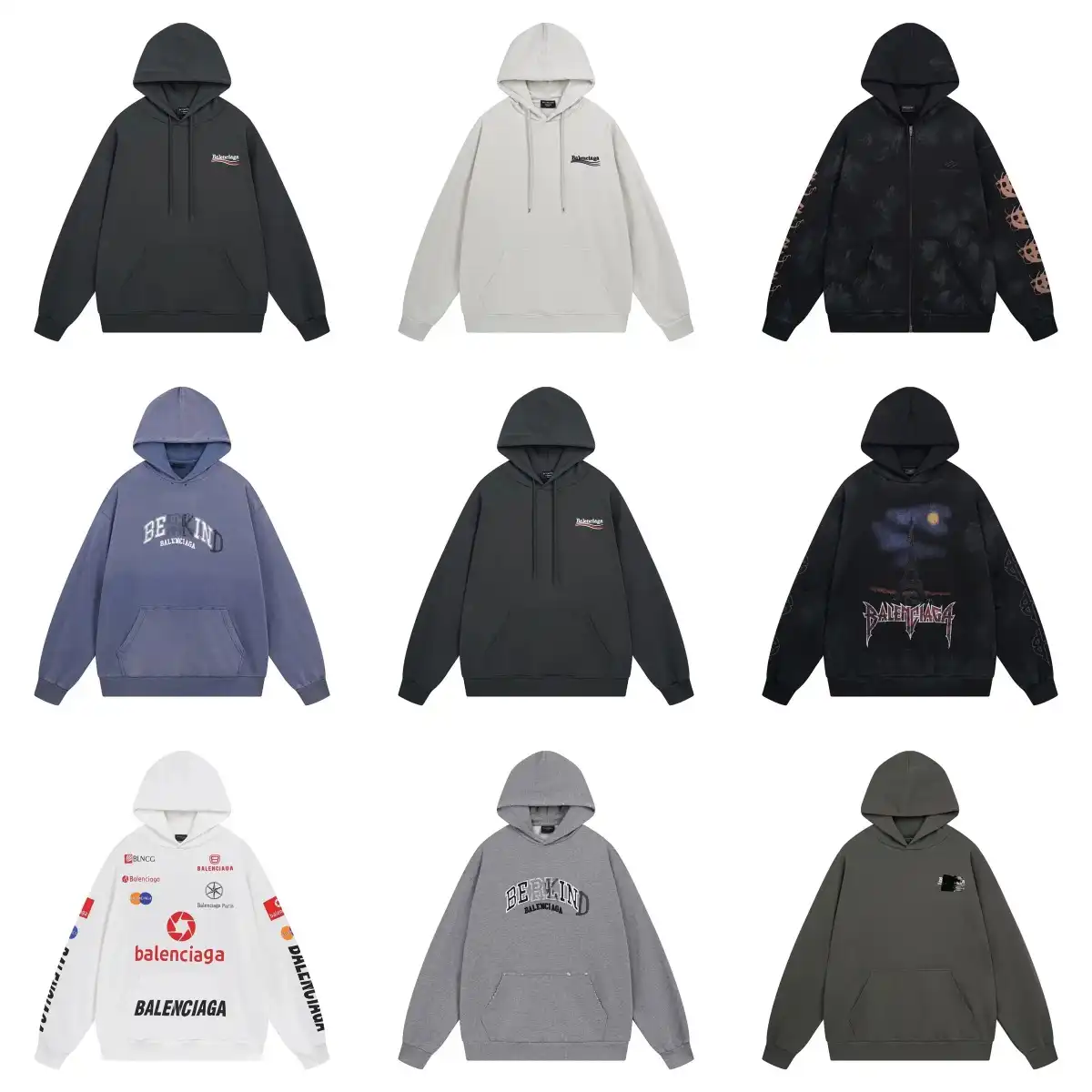 Balenciaga co-branded items, apparel streetwear