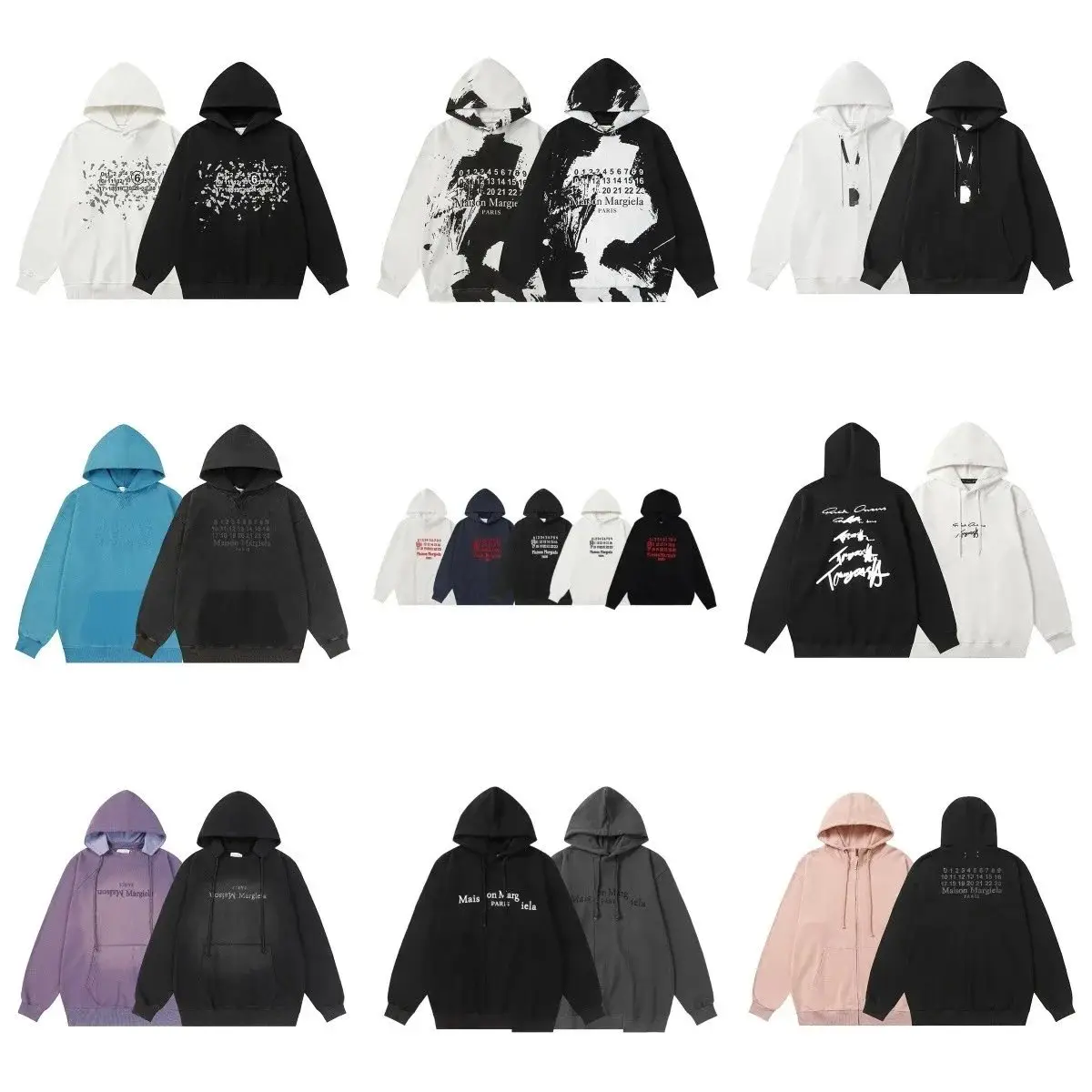 Maison Margiela Graphic Print Hoodie, hoodie streetwear