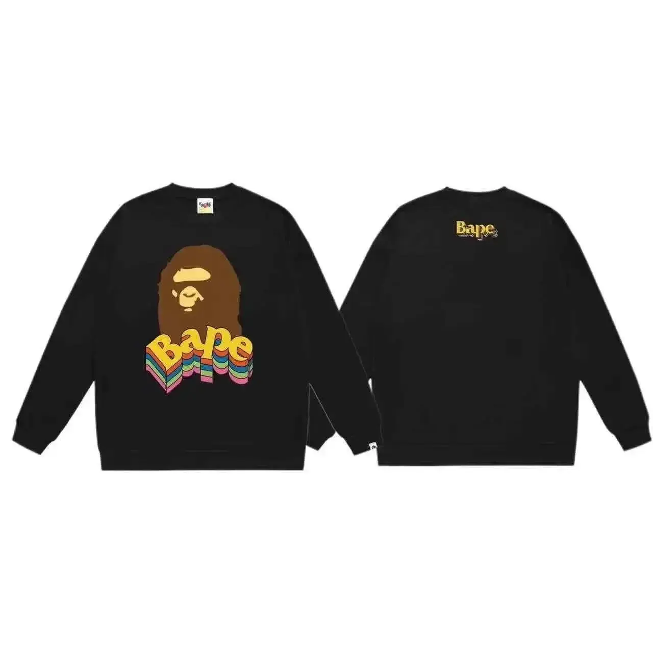 BAPE College Style Round Neck Pullover Sweatshirt 2